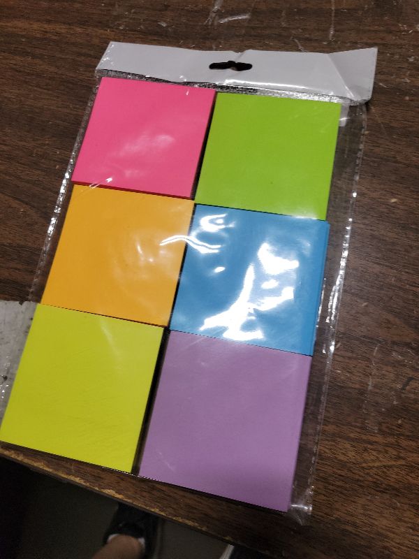Photo 1 of (12 Pack) Pop-up Sticky Notes 3x3 in,Bright Colors Super Sticking Power Memo Pads, 6 Colors, Strong Adhesive