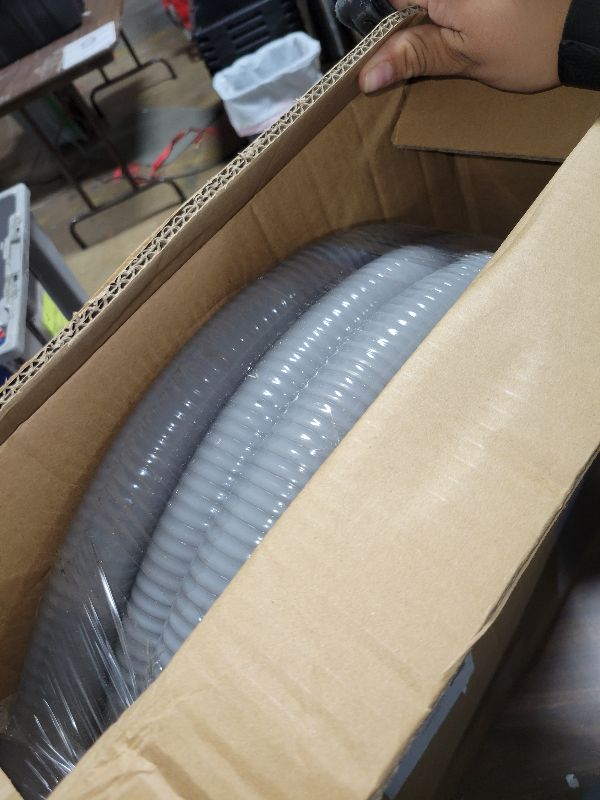 Photo 1 of 1-1/4inch 25FT Electrical Conduit Kit,Liquid-Tight Conduit and Connector Kit with 4 Straight and 2 Angle Fittings Included,Flexible Non Metallic Conduit(1-1/4" Dia,25 Feet)