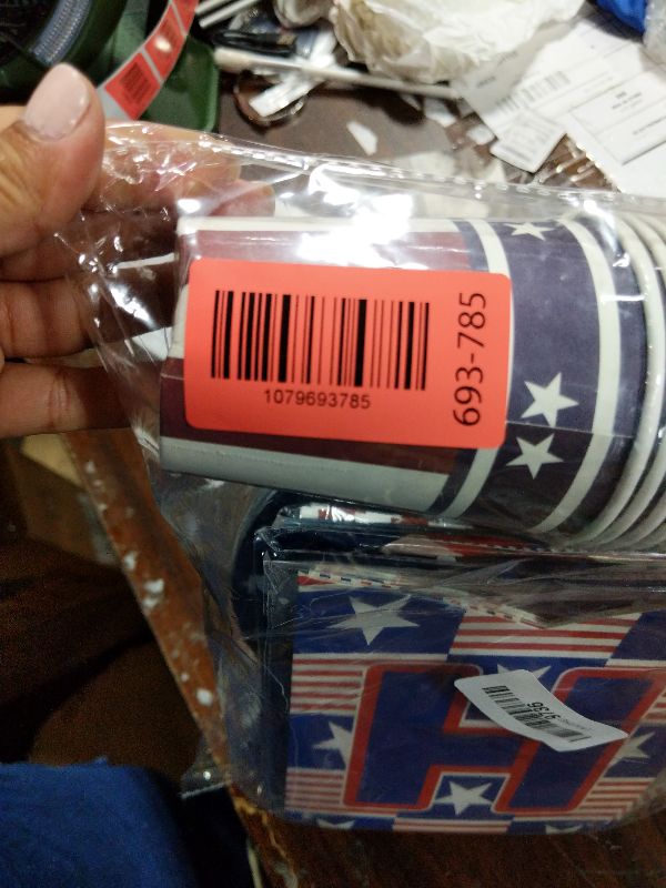 Photo 1 of 140 Pack 250th Anniversary Decorations- Serve 24 - Patriotic Plates Tablecloth Napkins Cups Banner | 4th of July Accessories for 250th Anniversary Merchandise Home Indoor Outdoor