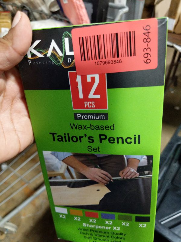 Photo 1 of 12 PCS Tailors Pencil Set, Sewing Fabric Pencils and Fabric Marker Pens for Quilting, Sewing, Dressmaking Supplies, Water-Soluble, 6 Colors, Includes 2 Sharpeners