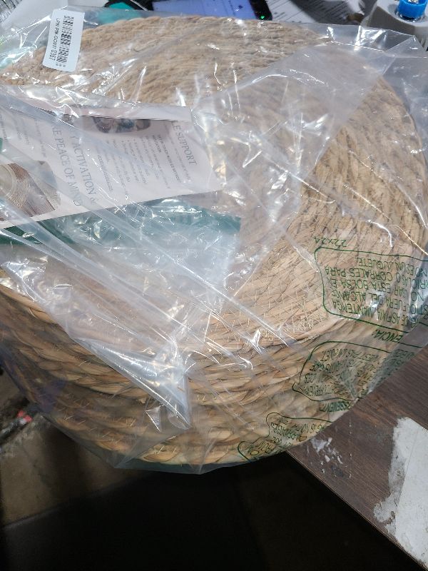 View 2 of 13.8'' Round Woven Placemats Set of 12, Boho Rattan Chargers for Dinner Plates, Rustic Wicker Place Mats, Straw Braided Table Placemats, for Dining Table Decor, Wedding, Farmhouse and Home Decor
