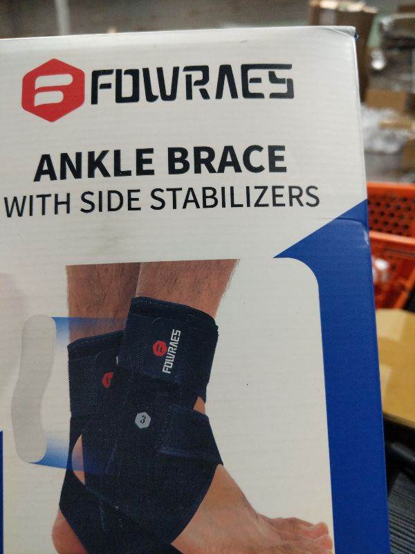 Photo 1 of 2 Pack Ankle Brace With Side Stabilizers,Ankle Sprain Brace for Men & Women Injury Recovery,Joint Pain Relief,Ankle Support for Running Volleyball Basketball (Small)