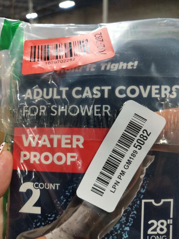 Photo 1 of 100% Waterproof Cast Covers for Shower Leg - 2pk - Tight Seal - Reusable Adult Half Leg Cast Protectors - Knee, Ankle, Foot - After Surgery Bandage and Dressing Cast Bag for Wounds and Burns