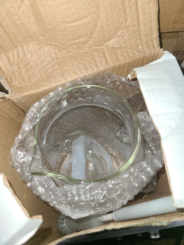 Photo 1 of 1 Gallon/3.8L Glass Pitcher with Lid, Extra Large Water Carafe Jug, Borosilicate Glass Iced Tea Pitcher, Glass Water Pitcher with Silicone Base, Leak-proof Ring & Cleaning Brush Included (Transparent)