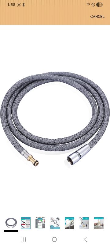 Photo 1 of 159560 Replacement Hose Kit Compatible with Moen Pullout Style Kitchen Faucets, 68" Quick Connect Hose
