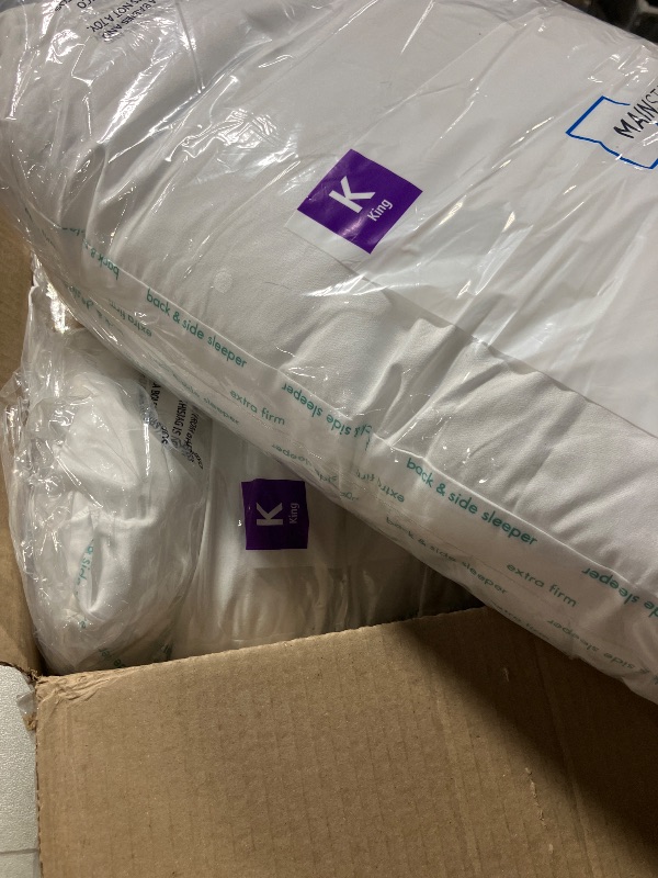 Photo 1 of (2 pack) Mainstays Back & Side Sleeper Bed Pillow, King - Extra Firm Support