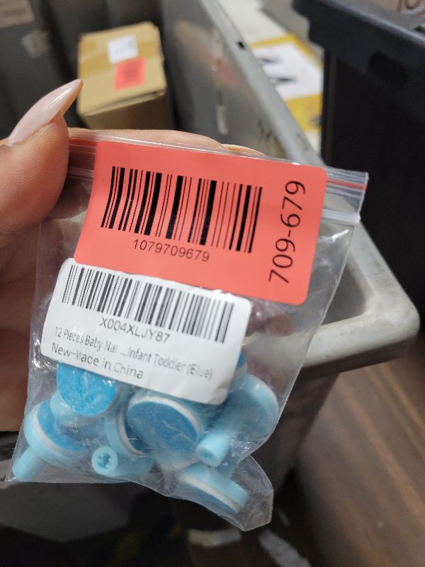 Photo 1 of 12 Pieces Baby Nail File Pads Nail Trimmer Replacement Pads Electric Baby Nail Grinding Heads for Standard Electric Kid Nail Trimmer Suits to Over 12 Months Newborn Infant Toddler (Blue)