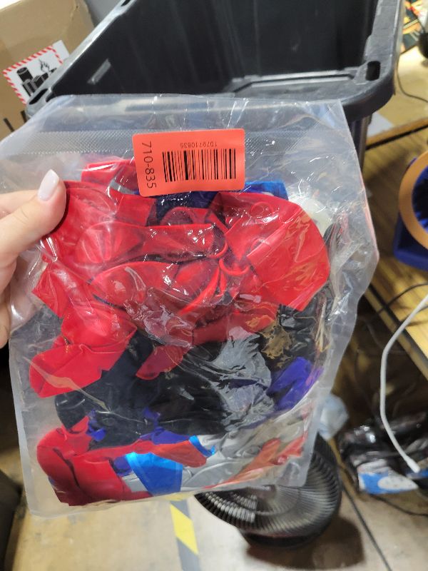 Photo 1 of 132PCS Black Red and Blue Balloons Arch Garland Kit with Royal Blue Red Black Silver Balloons for Birthday Party Decorations