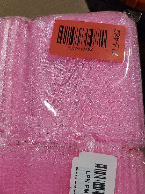 Photo 1 of 100pcs Organza Bags-Pink 3.94''x4.72''(10x12cm) Satin Drawstring Organza Pouch Wedding Party Festival, Christmas, Favor Gift Bag Jewelry Watch Bags