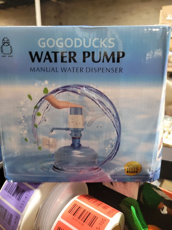 Photo 1 of 2pcs Water Bottles Dispenser Blue Manual Hand Pressure Drinking Fountain Pressure Pump Water Press Pump