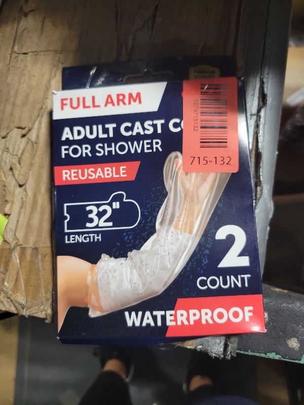 Photo 1 of 100% Waterproof Cast Covers for Shower Arm - Tight Seal - 2pk Adult Reusable Cast Protectors - Full Arm Bag Sleeves for Wounds Care - After Surgery Shower Bag for Hand, Wrist, Elbow, Forearm