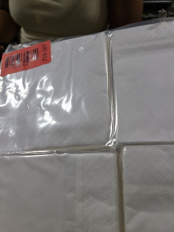 Photo 1 of 150 Count Cocktail Napkins Paper, 2-Ply White Napkins Disposable, Dinner Party Napkins for Christmas Wedding Bar Holiday Dining Party and Everyday, Folded Size 4.5 x 4.5 Inch