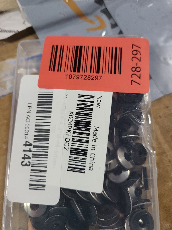 Photo 1 of 100 PCs #8 EPDM Bonded Sealing Washers, 304 Stainless Steel Backed Rubber Washers for Screws