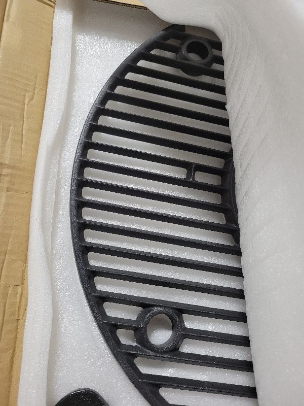 View 3 of 19.5" Round Cast Iron Grill Grate Kit for Char Griller Akorn Kamado Ceramic Grill 16220, Pit Boss K24, Louisiana Grills K24, Parts for Char-griller Replacement Grates, Chargriller Grates Replacement