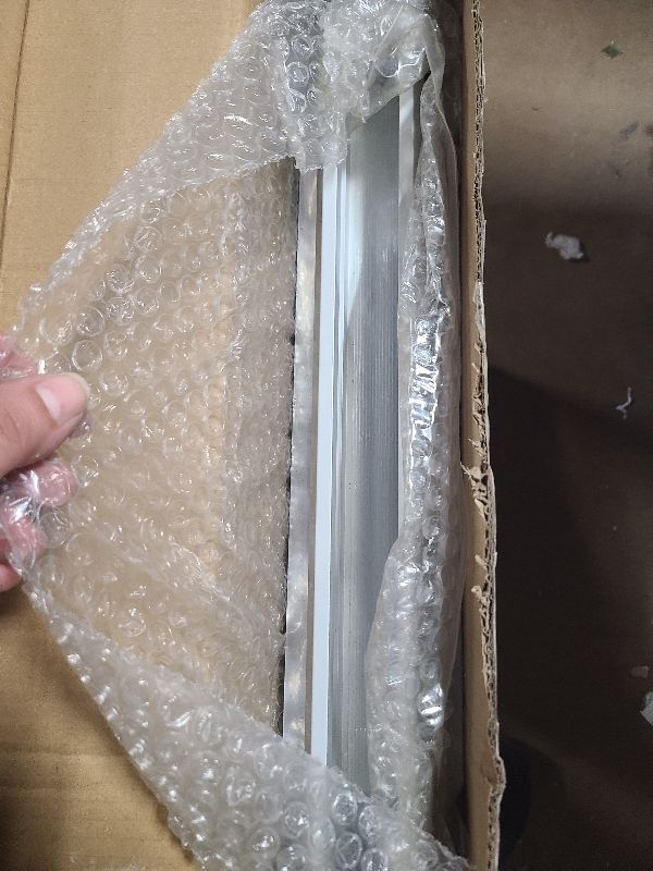 Photo 1 of [Petoasis] 3-Flaps Heavy-Duty Dog Door, Rust Proof Aluminum Alloy Frame, Extreme Weather Dog Door Can Block Wind, Snow, and Rainwater Intrusion (Silvery White, XL for Door)