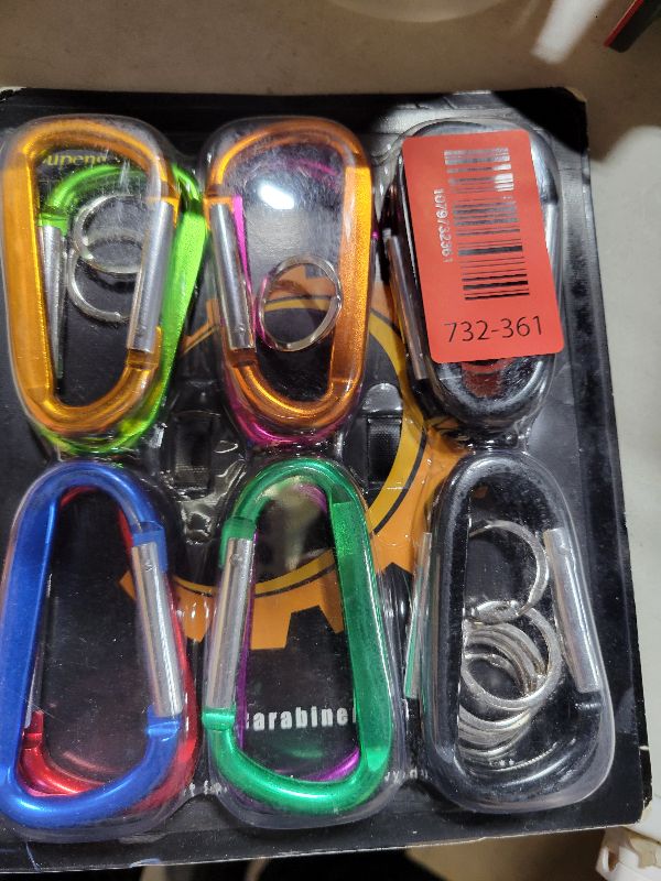 Photo 1 of 12PCS Carabiner Keychain Clip - 3" Aluminum Caribeener Key Clip,D Ring Shape Nonlocking Carabeaner Hook Buckle,Multi-Function Spring Snap Key Clips Tool for Home,Camping,Hiking,Traveling,Backpack