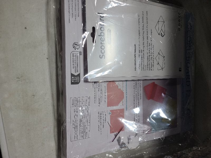 Photo 1 of 12x12" Scoring Board for Making Envelope/Envelope Box/Gift Box; Large Multi-Purpose Score Board with Bone Folder and Triangular Guide; Envelope Maker Scoring Tool
