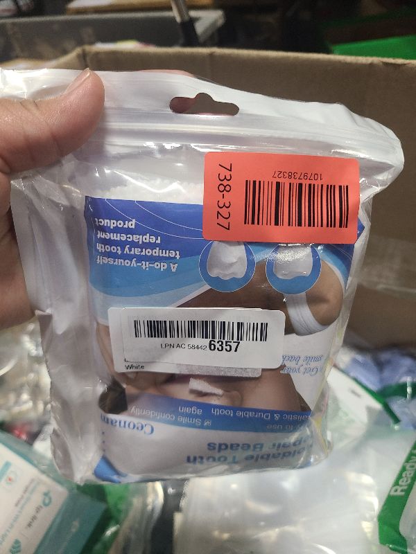 Photo 1 of 10.9oz Tooth Repair Beads - Teeth Replacement Kit for Temporary Restoration of Missing and Broken Teeth, DIY Heat Fit Beads for Denture Repair and Oral Care