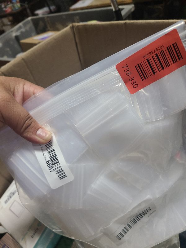 Photo 1 of 1000PCS 2"x2" Small Plastic Bags 2.4 Mil Clear Zip Resealable Lock Baggies Thick For Packaging Pill Jewelry Bag Durable