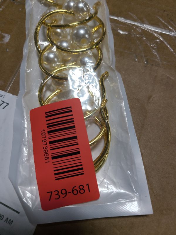 Photo 1 of 12 Pcs Gold Napkin Rings - Pearl Napkin Rings,Metal Napkin Ring for Table Settings Wedding Christmas Party Dinner Table