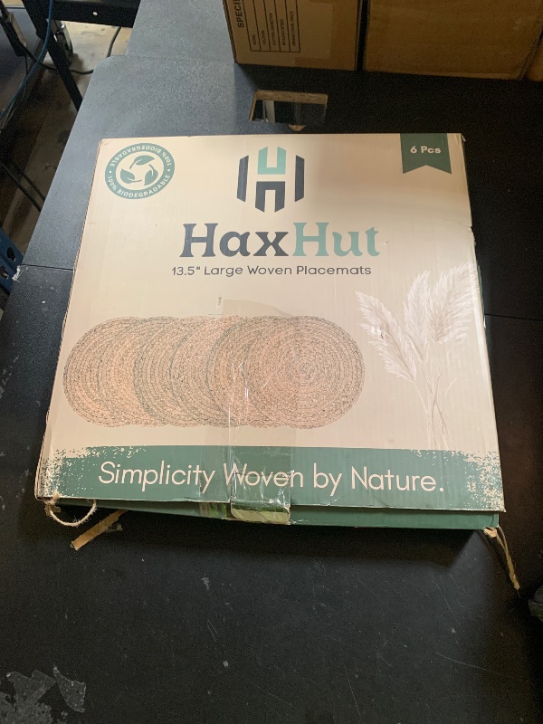Photo 1 of 13.5” Woven Placemats, Round Rattan Placemats Set of 6, Natural Wicker Chargers for Dinner Plates, Heat Resistant, Easy to Clean, and Non-Slip – Elegant and Practical Addition to Your Dining Table