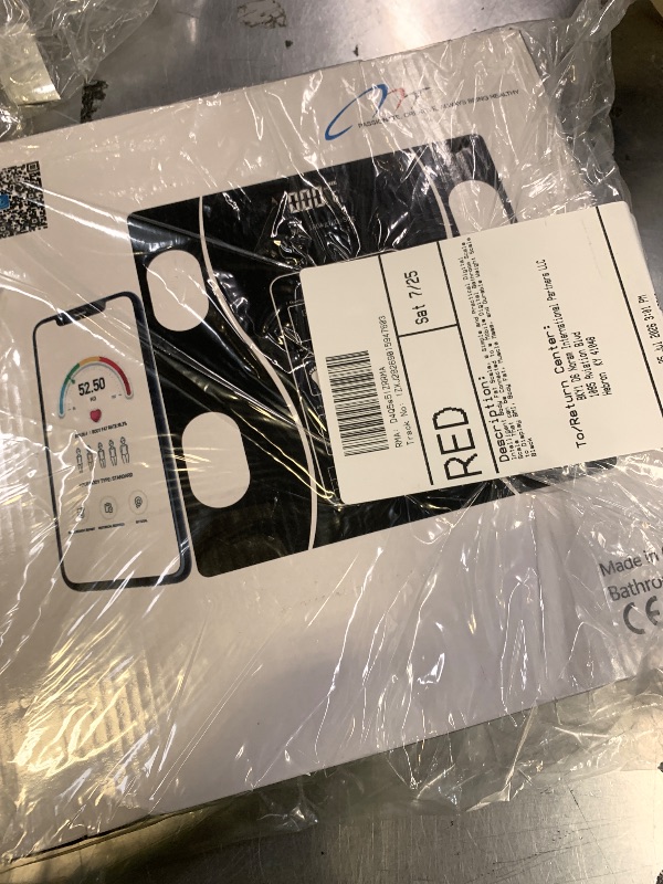 Photo 1 of Intelligent Body Fat Scale, a Simple and Practical Digital Scale That can be Connected to a Mobile Digital Bathroom Scale to Display BMI, Body Fat, Muscle Mass, and Durable Weight Scale (Black)