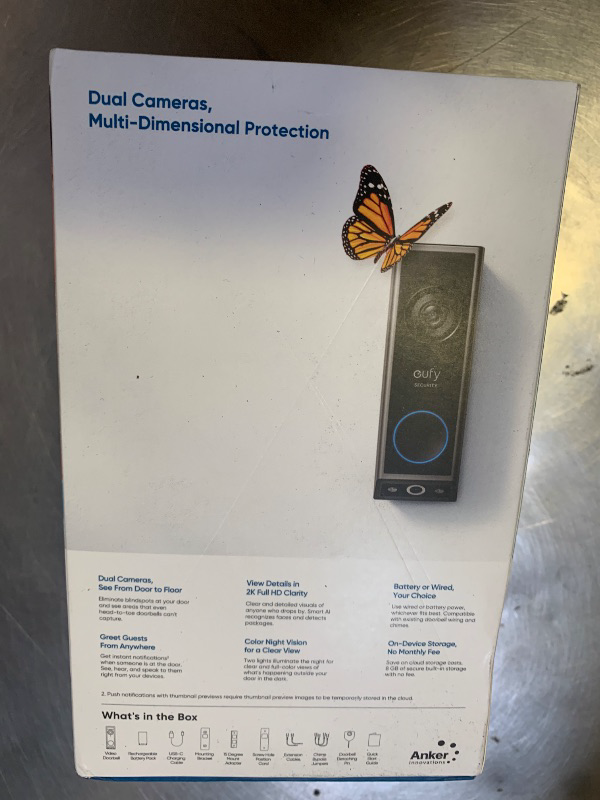 Photo 1 of eufy Security Video Doorbell E340, Dual Cameras, 2K FHD