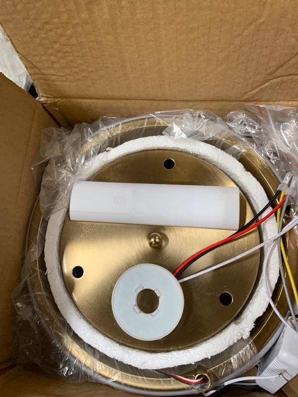 Photo 1 of Miss Lighting 15in 3-Ring Gold LED Ceiling Light