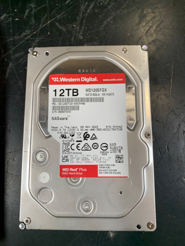 Photo 1 of Western Digital 12TB WD Red Plus NAS Internal Hard Drive HDD