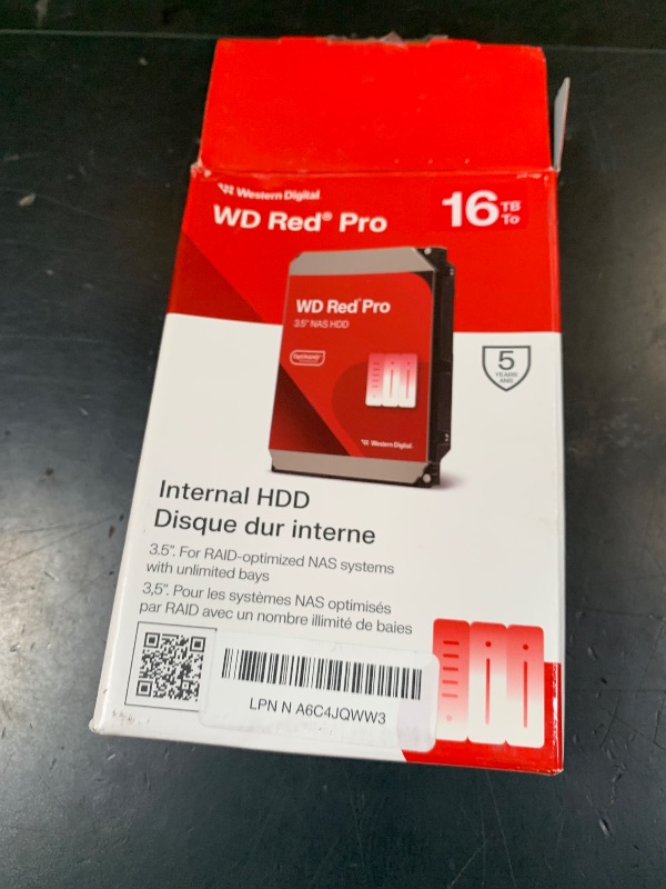 Photo 1 of Western Digital 16TB WD Red Pro NAS Internal Hard Drive