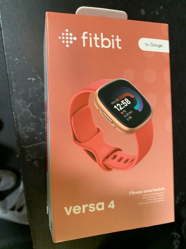 Photo 1 of Fitbit Versa 4 Smartwatch - Pink Sand/Copper Rose