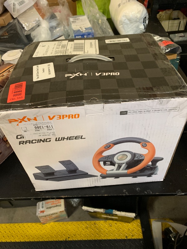 Photo 1 of PXN V3 Pro Gaming Steering Wheel with Pedals
