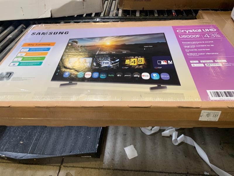 Photo 1 of Samsung 43-Inch Class Crystal UHD U8000F 4K Smart TV (2025 Model) Endless Free Content, Processor, MetalStream Design, Knox Security, Alexa Built-in
