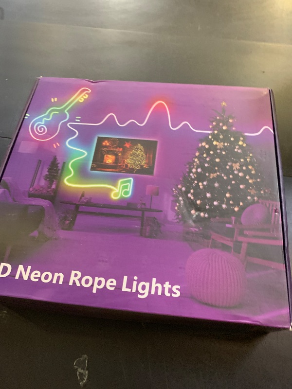 Photo 1 of FBZ 200Ft Led Rope Lights, Flexible Neon Lights Control with App/Remote, Multiple Modes, IP65 Outdoor RGB Waterproof, Music Sync Gaming Light Strip for Bedroom Decor