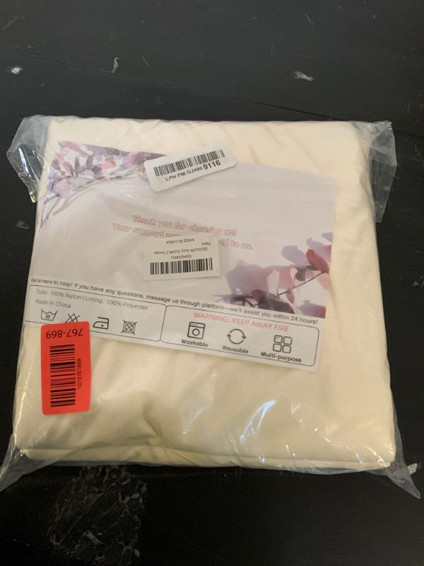 Photo 1 of ESGOTBME Ivory Backdrop Curtains, 10x10ft (2 Panels)