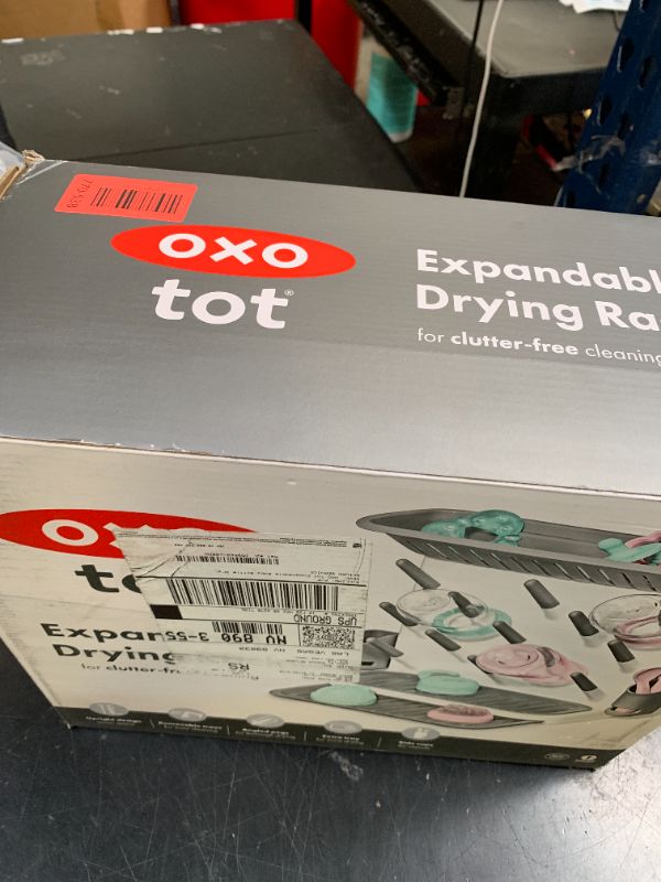 Photo 1 of OXO Tot Expandable Baby Bottle Drying Rack, Gray