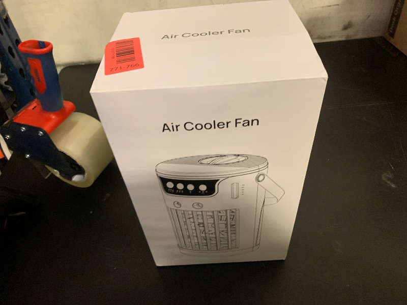 Photo 1 of Portable Air Conditioners, Personal Evaporative Air Cooler 1200ML with Ice Cooling Mist Fans That Blow Cold Air Like AC Mini AC Unit for Bedroom, Home Office Desk and Car RV (White)
