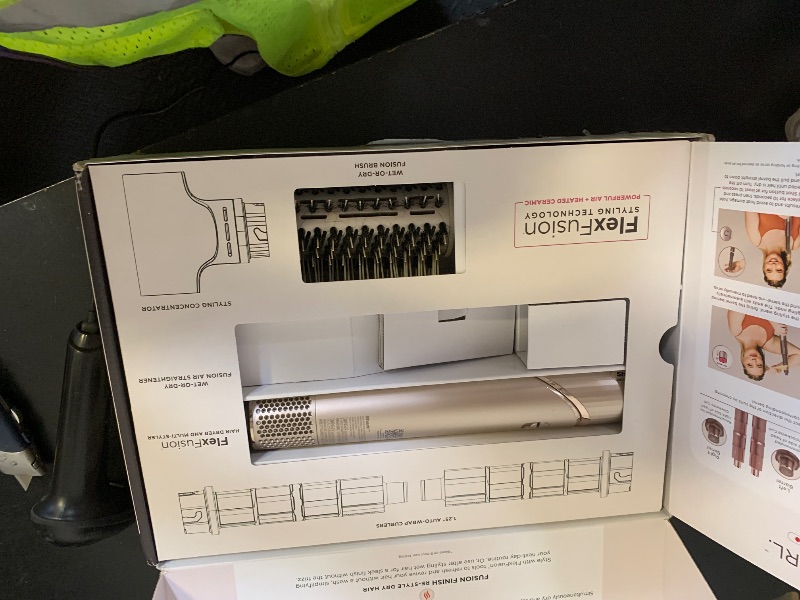 Photo 1 of Shark FlexFusion Ceramic Air Styler, Straightener+Curler, Blush, HD641S