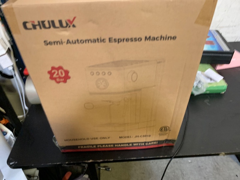Photo 1 of CHULUX Slim Espresso Machine with Milk Frother for Home Cappuccino, Creamy