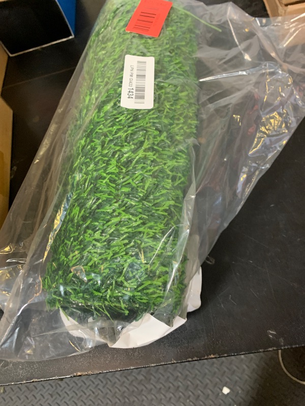 Photo 1 of turfloid Artificial Grass Rug 1 ft x 3 ft, Synthetic Fake Grass Turf Mat for Party Wedding Garden Home Decor, 0.8" Pile Height