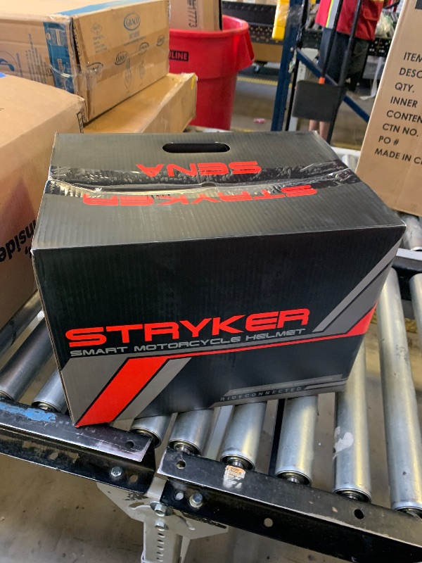 Photo 1 of Sena Stryker Full Face Smart Helmet with Integrated Mesh and Bluetooth Communications, LED Taillight, and Sound by Harman Kardon, DOT (Matte Black, Large)