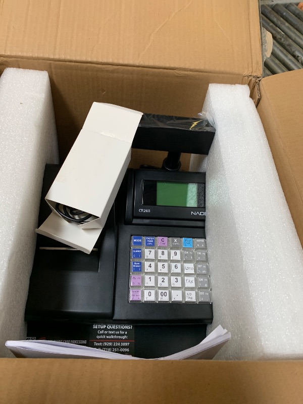 Photo 1 of Nadex CR260 Cash Register, Steel Drawer, Fast Printing, User-Friendly Interface, Black