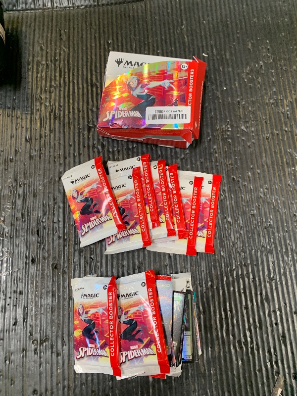 Photo 1 of Magic: The Gathering | Marvel's Spider-Man Collector Booster Box 5 PACKS OPENED 7 SEALED POSSIBLY RESEALED BUY AT OWN RISK