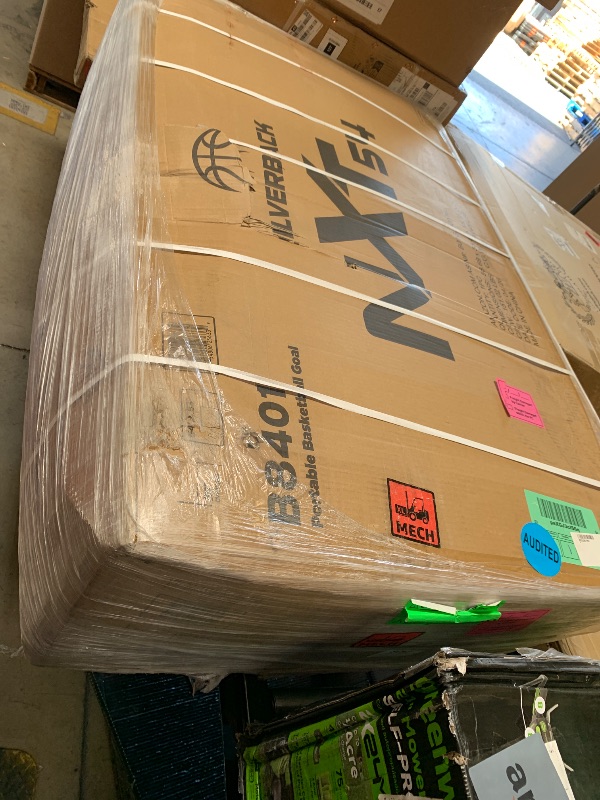 Photo 1 of Silverback NXT Portable Adjustable 10ft Outdoor Basketball Hoop - 50" and 54" Basketball Goal Backboard Available - Assembles in 90 Minutes, Alloy Steel, Black (FACTORY SEALED)