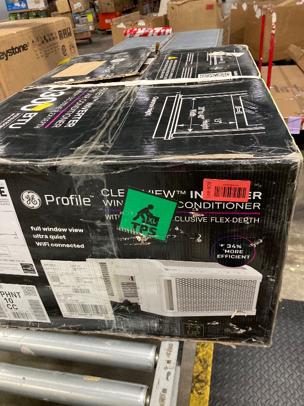 Photo 1 of ***PARTS ONLY***GE Profile ClearView Inverter Window Air Conditioner 10,300 BTU, Ultra Quiet, Full Window View, Cools Up to 450 Sq Ft, Energy Star, WiFi Smart, Remote