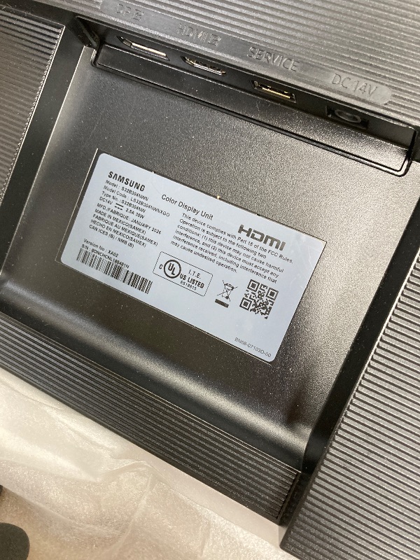 Photo 1 of *NO RETURNS/NO REFUNDS* Samsung 32-Inch Flat Computer Monitor, 75Hz, Borderless Display, AMD FreeSync, Game Mode, Advanced Eye Care, HDMI and DisplayPort, LS32B304NWNXGO, 2024