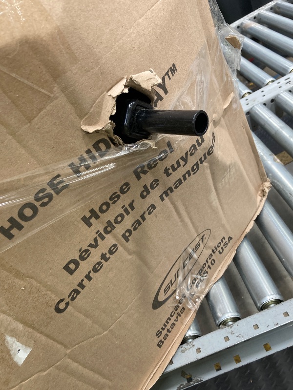 Photo 1 of *minor damage/dirty* Suncast Hose Reel with Smart Trak Hose Guide, Water-Tight Connection, Durable Resin Construction, 225' Hose Capacity, Brown, Made in the USA