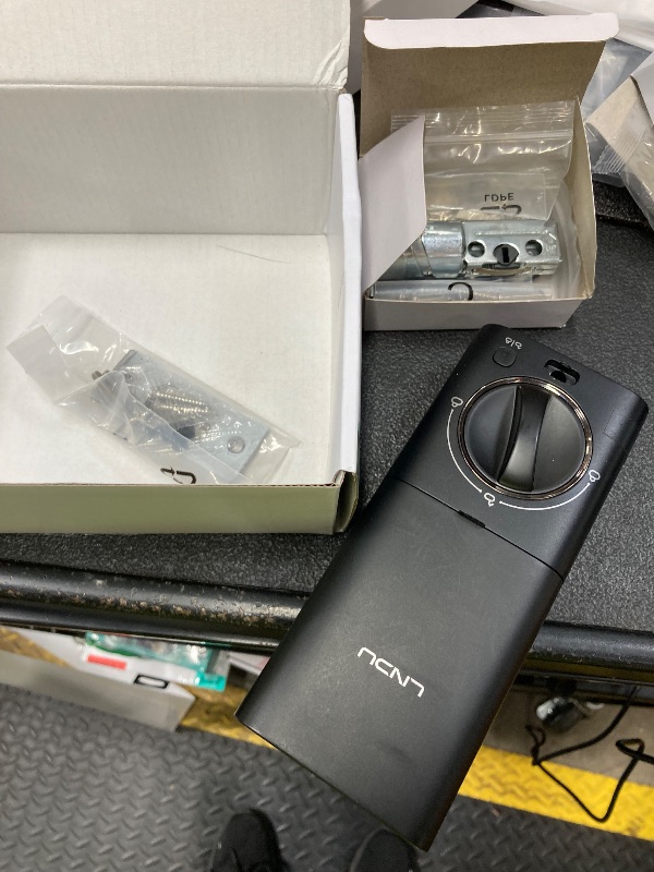Photo 1 of *used* X3 Apple Home Key Door Lock Deadbolt, iOS ONLY, Smart Keyless Entry Door Lock with Fingerprint, Works with HomeKit Over Thread (Border Router), Voice/App/Remote Control, IP65 Weatherproof, Silver