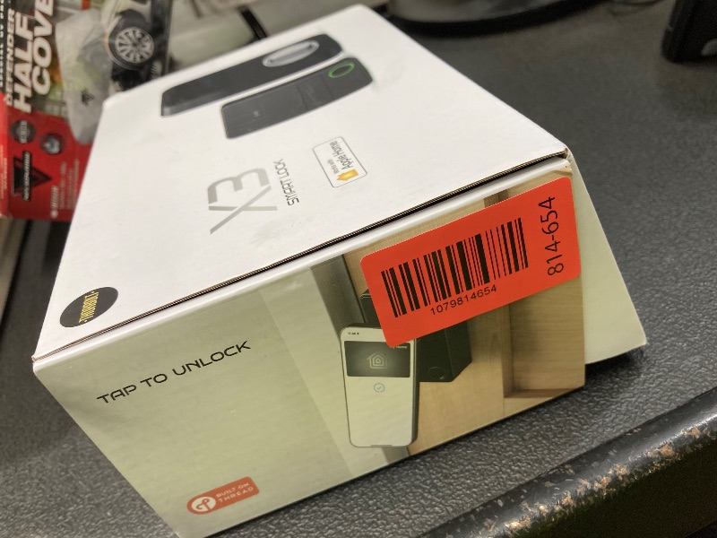 Photo 1 of *used* X3 Apple Home Key Door Lock Deadbolt, iOS ONLY, Smart Keyless Entry Door Lock with Fingerprint, Works with HomeKit Over Thread (Border Router), Voice/App/Remote Control, IP65 Weatherproof, Silver
