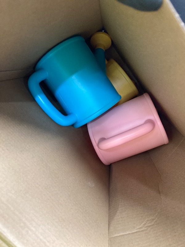 Photo 1 of *3 only* Meooeck 6 Pieces Plastic Watering Can for Kids Small Beach Toy Watering Can Toys for Childs Toddler Boys Girls Water Play Outdoor Gardening Play Time Practical Use, Yellow, Pink, Blue